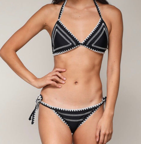 Contrast Stitch Detailed Bikini