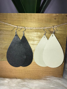 Bone Leather Earrings